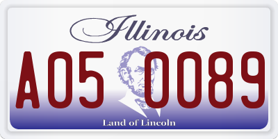 IL license plate A050089