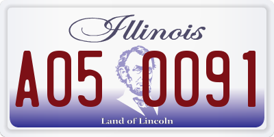 IL license plate A050091