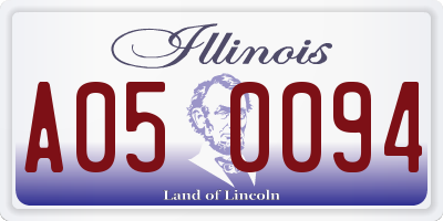 IL license plate A050094