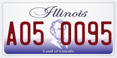 IL license plate A050095