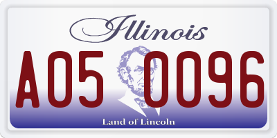 IL license plate A050096
