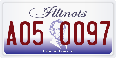 IL license plate A050097