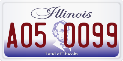IL license plate A050099