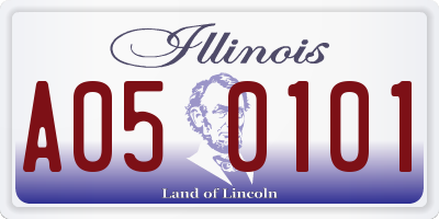 IL license plate A050101