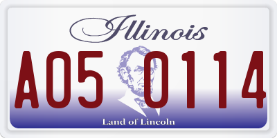 IL license plate A050114