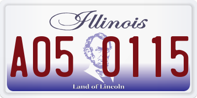 IL license plate A050115