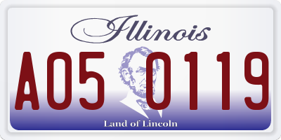 IL license plate A050119