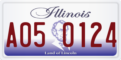 IL license plate A050124