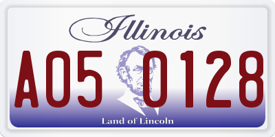 IL license plate A050128