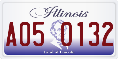 IL license plate A050132