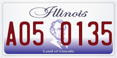 IL license plate A050135