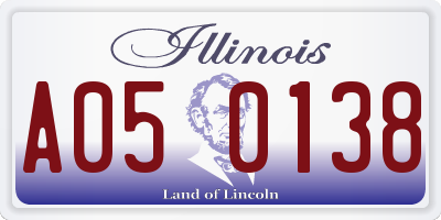 IL license plate A050138