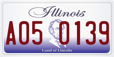 IL license plate A050139