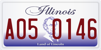 IL license plate A050146