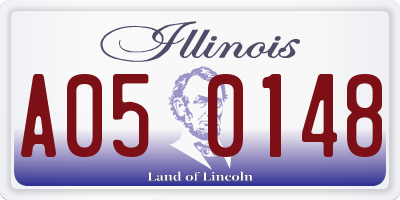 IL license plate A050148