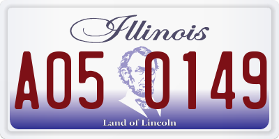 IL license plate A050149