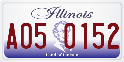 IL license plate A050152