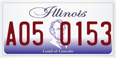 IL license plate A050153