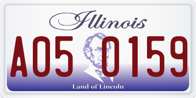 IL license plate A050159
