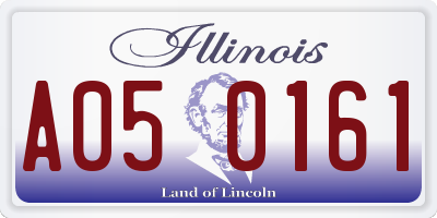 IL license plate A050161