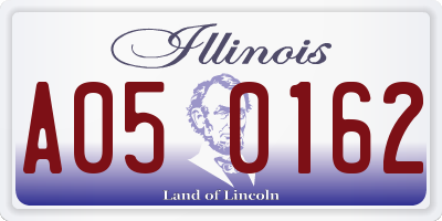 IL license plate A050162