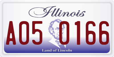 IL license plate A050166