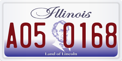 IL license plate A050168