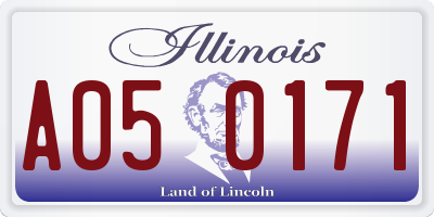 IL license plate A050171