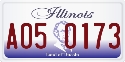 IL license plate A050173