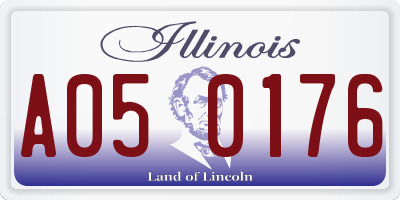 IL license plate A050176