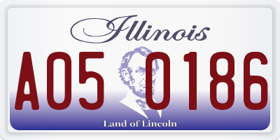 IL license plate A050186