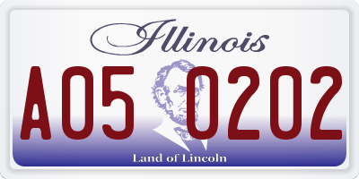 IL license plate A050202