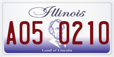 IL license plate A050210