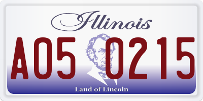IL license plate A050215