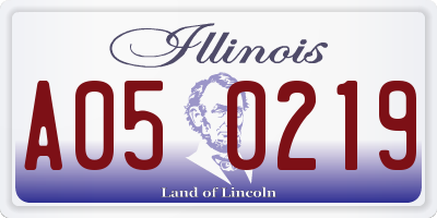 IL license plate A050219