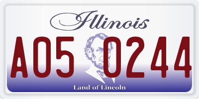 IL license plate A050244