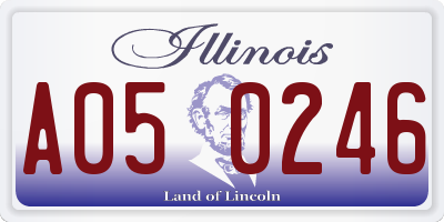 IL license plate A050246