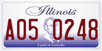 IL license plate A050248