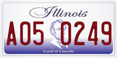 IL license plate A050249
