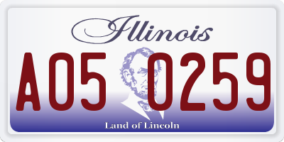 IL license plate A050259