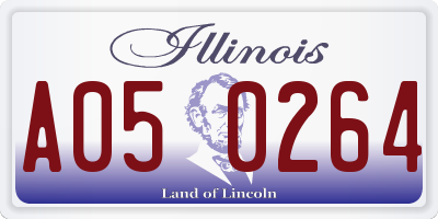 IL license plate A050264