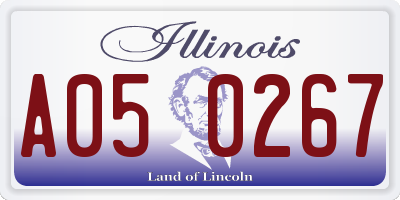 IL license plate A050267