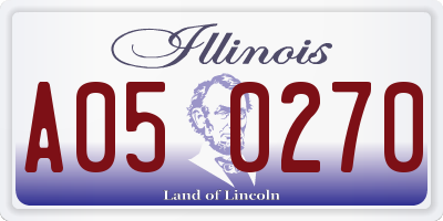 IL license plate A050270