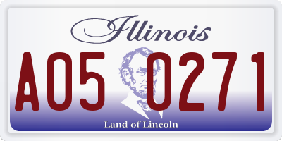 IL license plate A050271