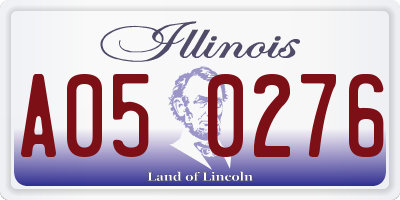 IL license plate A050276