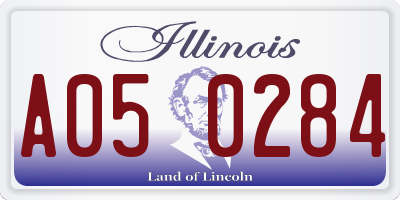 IL license plate A050284