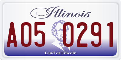 IL license plate A050291