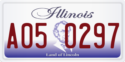 IL license plate A050297