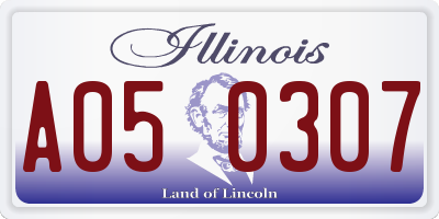 IL license plate A050307