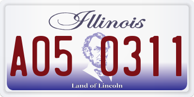 IL license plate A050311